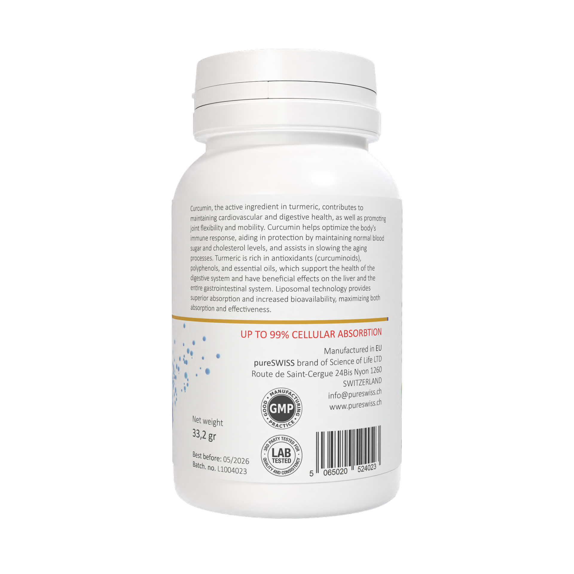 Curcumină LIPOZOMAL 500mg