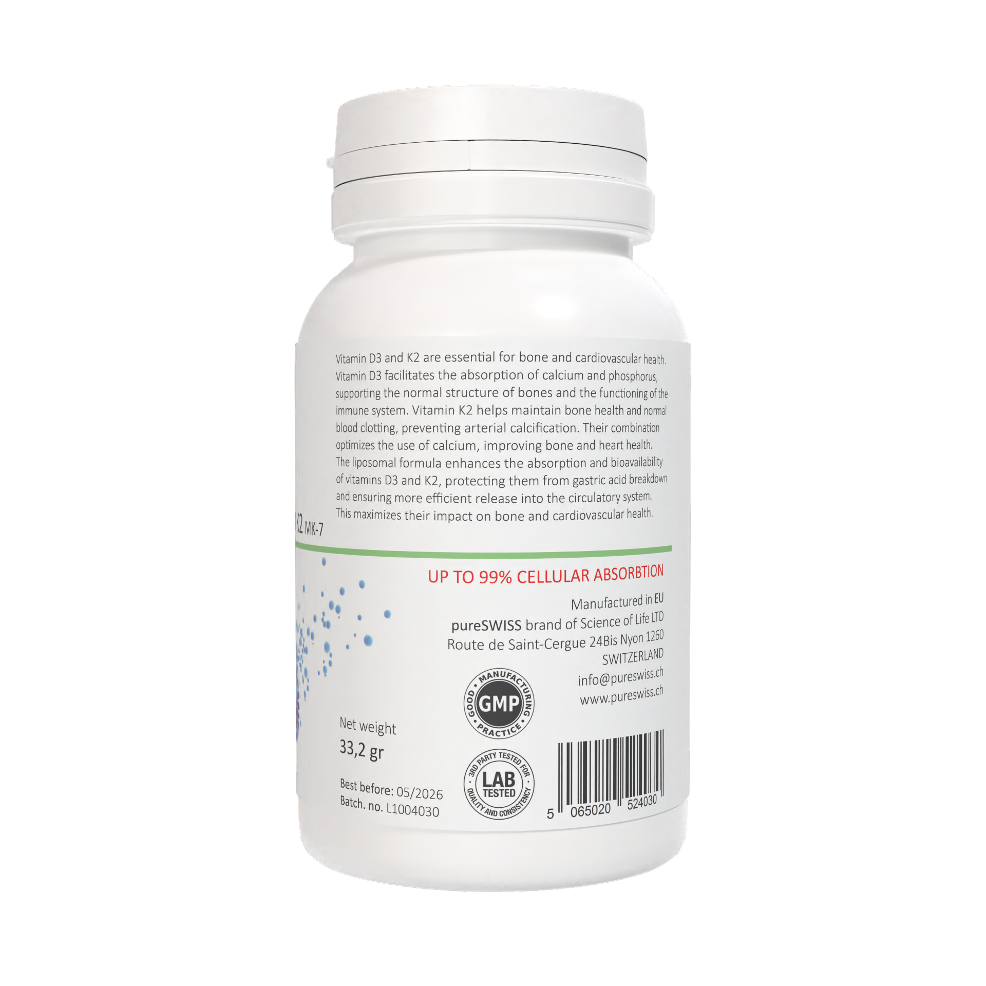 Vitaminele D3 K2 MK-7 LIPOZOMALE 